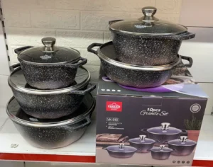 казан Uakeen с крышкой, объем 5 литров, для плиты и костра