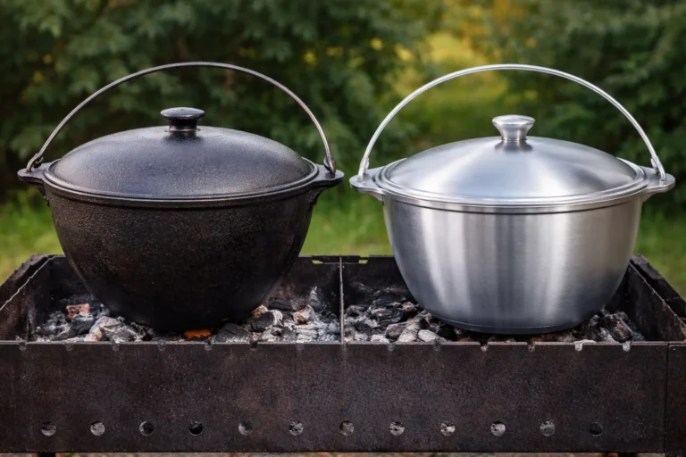 Сравнение алюминиевого и чугунного казана для плова