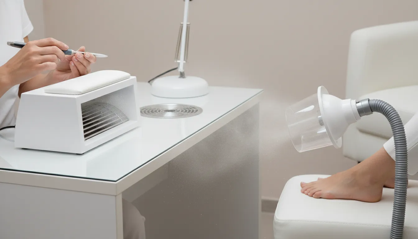 вытяжка для маникюра настольная и встраиваемая виды маникюрных вытяжек