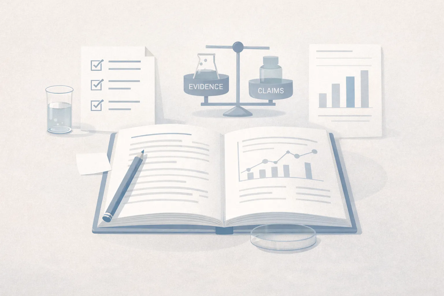 Иллюстрация научного анализа эффективности средств для похудения без рекламных обещаний