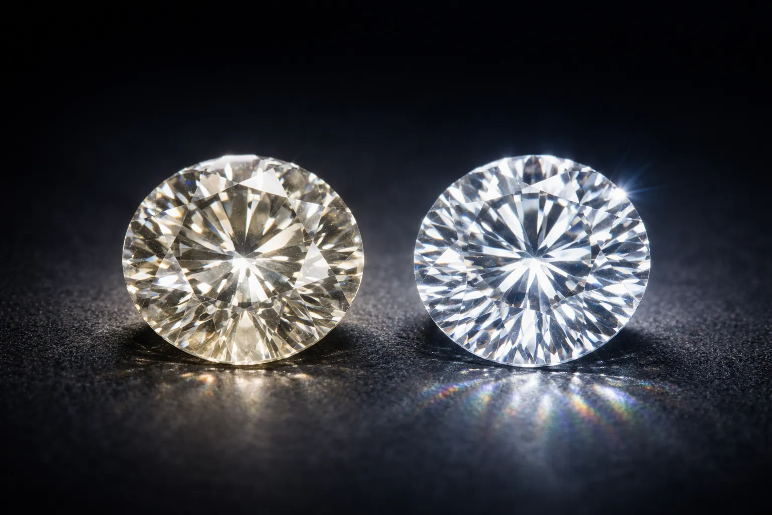 бриллиант ограненный крупный макро сравнение качества огранки цвет чистота камня