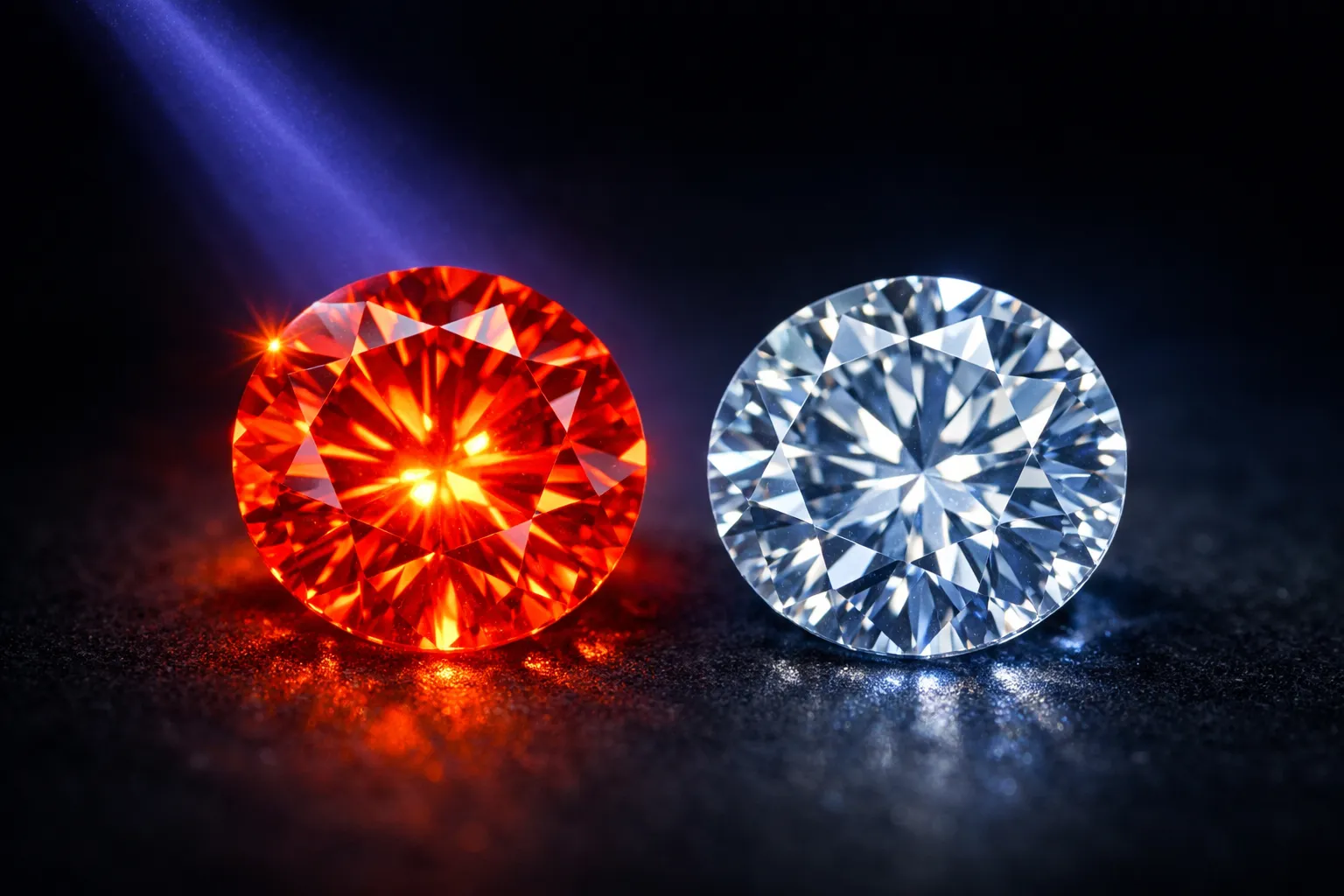 муассанит под ультрафиолетом оранжево красное свечение отличие от бриллианта