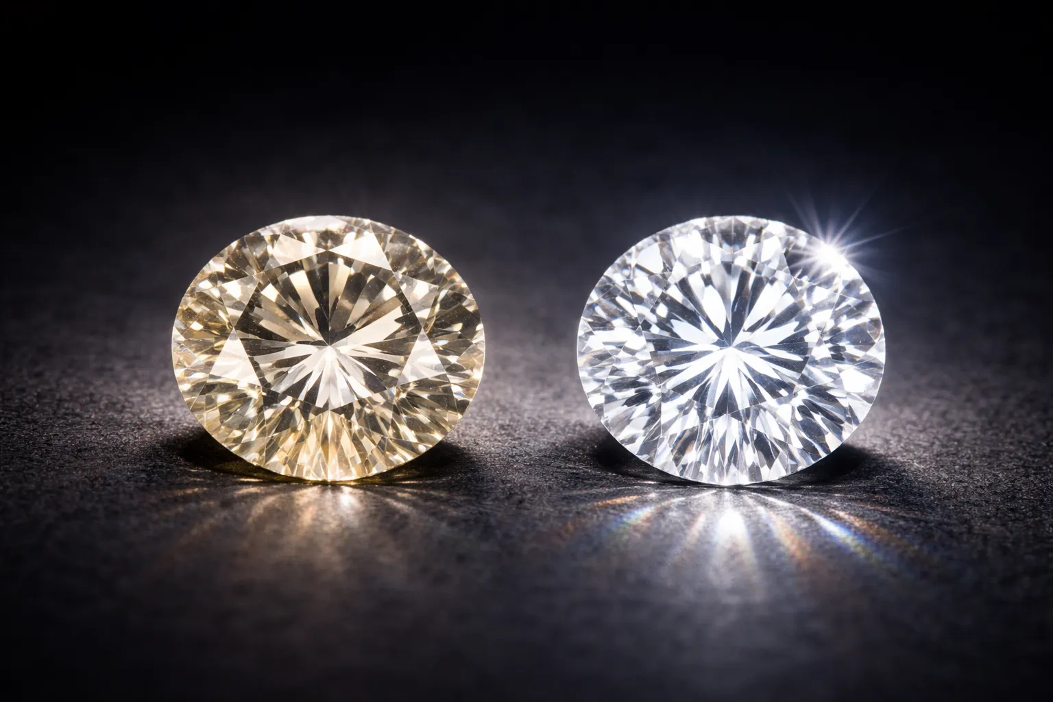 сравнение бриллиантов разной стоимости плохая и идеальная огранка цвет чистота